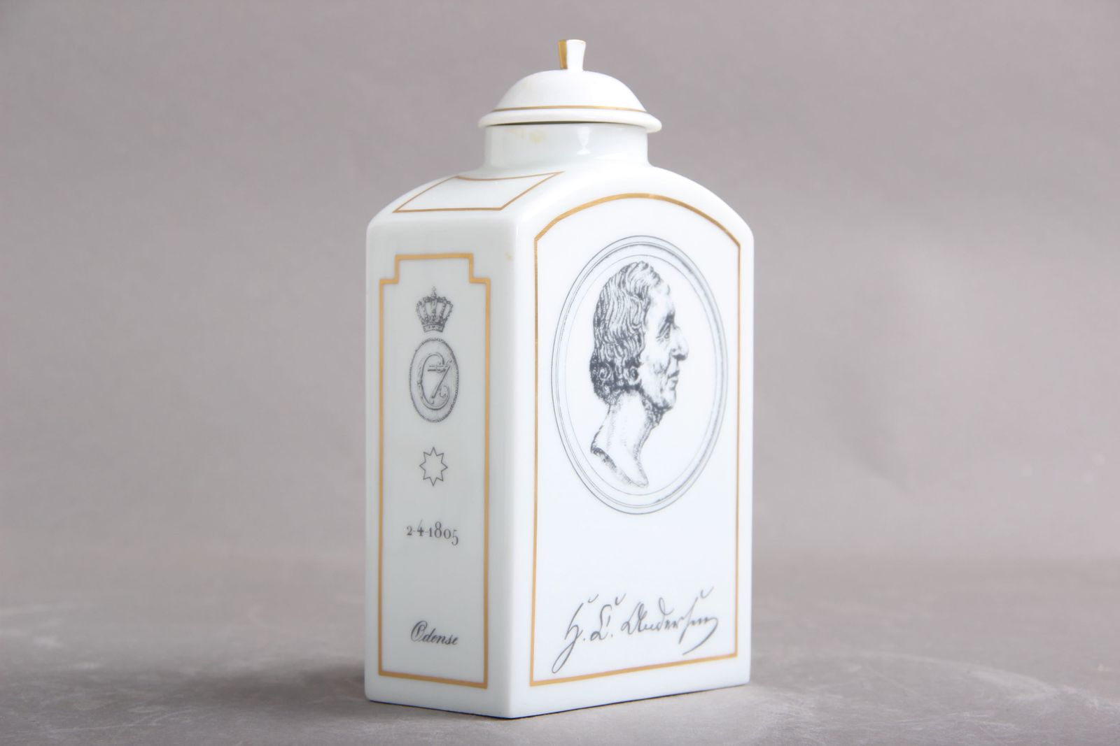 Teabox Bg, Hc Andreasen, Bing & Grøndahl Denmark, Porcelain 1975 photo Home Decor