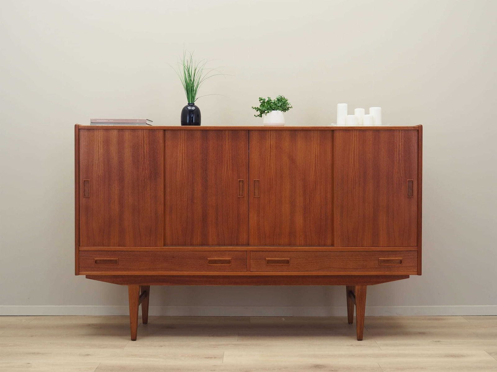 Teak Highboard, Danish Design, 1970s, Manufactured By Børge Dam photo furniture