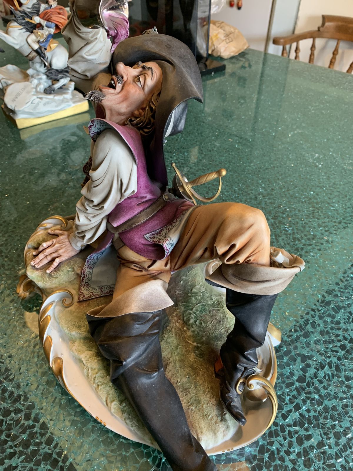 Rare Capodimonte Porcelain Figure Of A Drunken Cavalier photo furniture