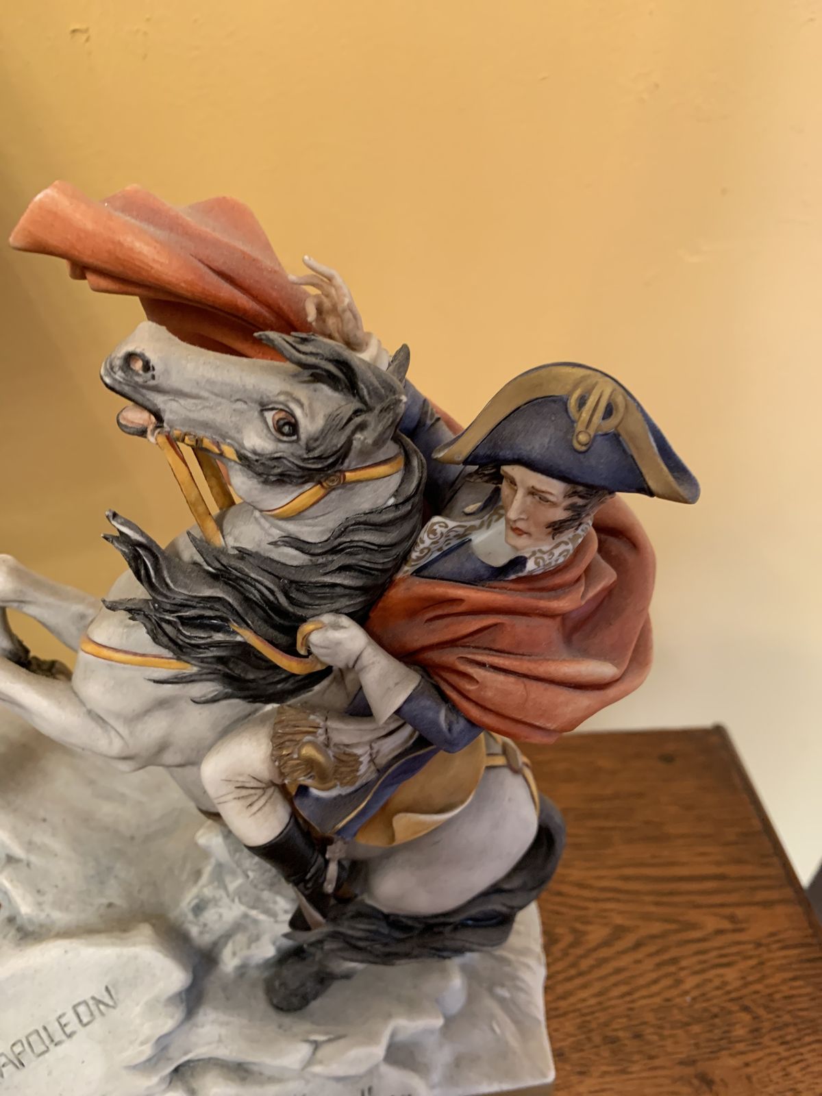 Limited Edition Capodimonte Figure Napoleon On Rearing Horse photo for sale