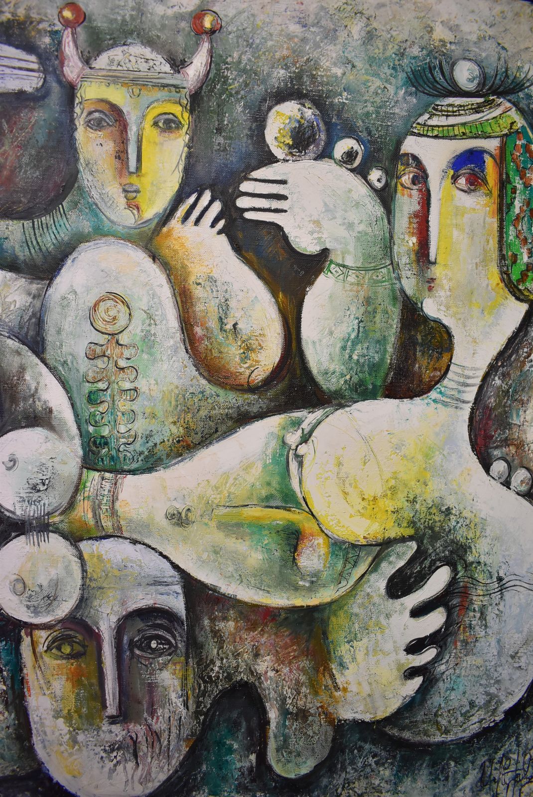 Large Abstract Surrealist Painting   Dream'   Oil On Canvas   Gor Avetisyan photo furniture