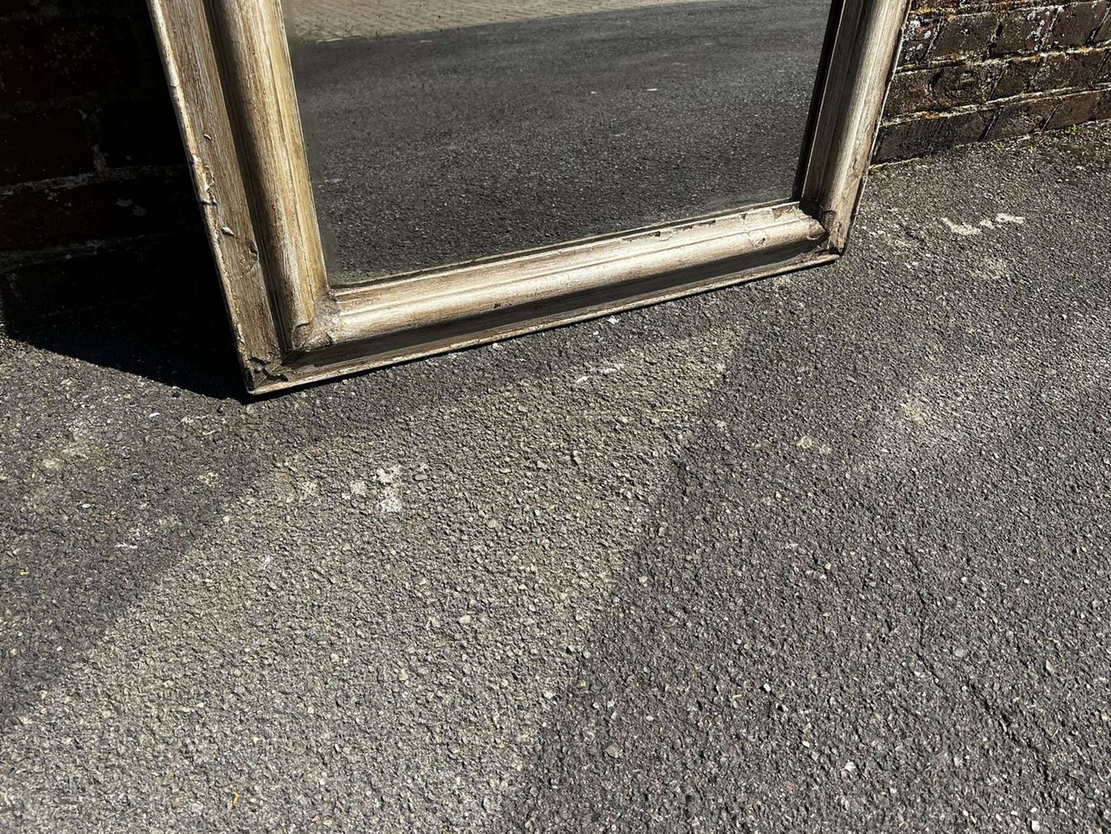 A Wonderful Large Antique French 19th Century Shaped Painted Mirror photo Home Decor