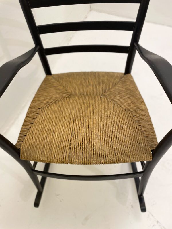 Italian Mid Century Wooden Rocking Chair photo vinterior