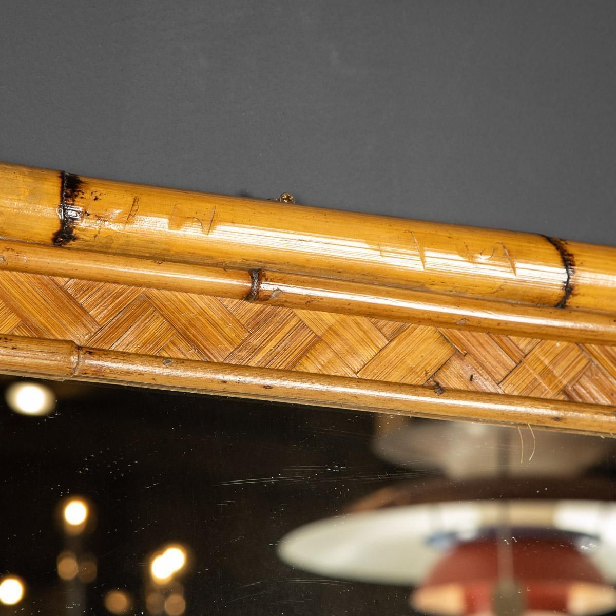 20th Century French French Bamboo Mirror, C.1970 photo vinterior