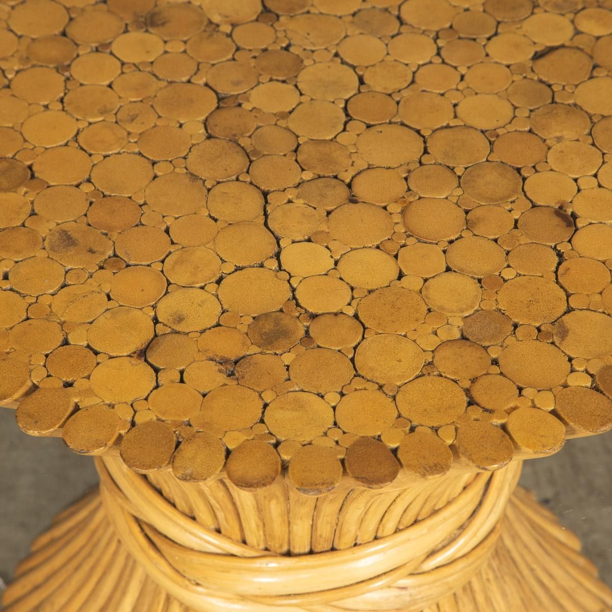 20th Century "Sheaf Of Wheat" Coffee Table By Mcguire, C.1970 photo Furniture