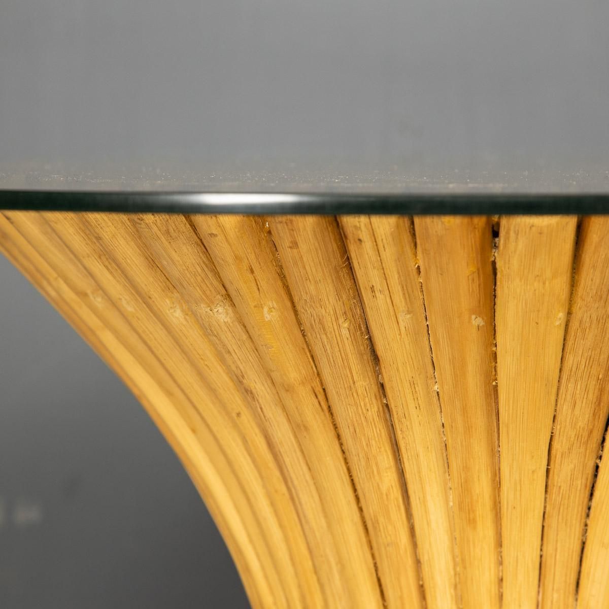20th Century "Sheaf Of Wheat" Coffee Table By Mcguire, C.1970 photo vintage