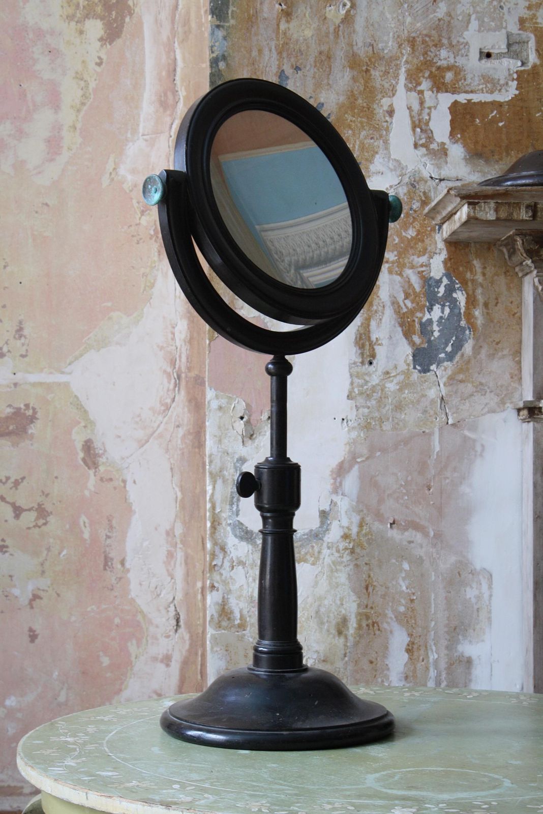 19th C Pair Of Large Optical Experimental Scientific Mirrors Concave & Convex photo Home Decor