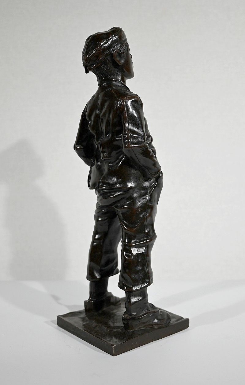 Bronze “The Whistler” After H. Hertzberg – Late 19th Century photo vinterior