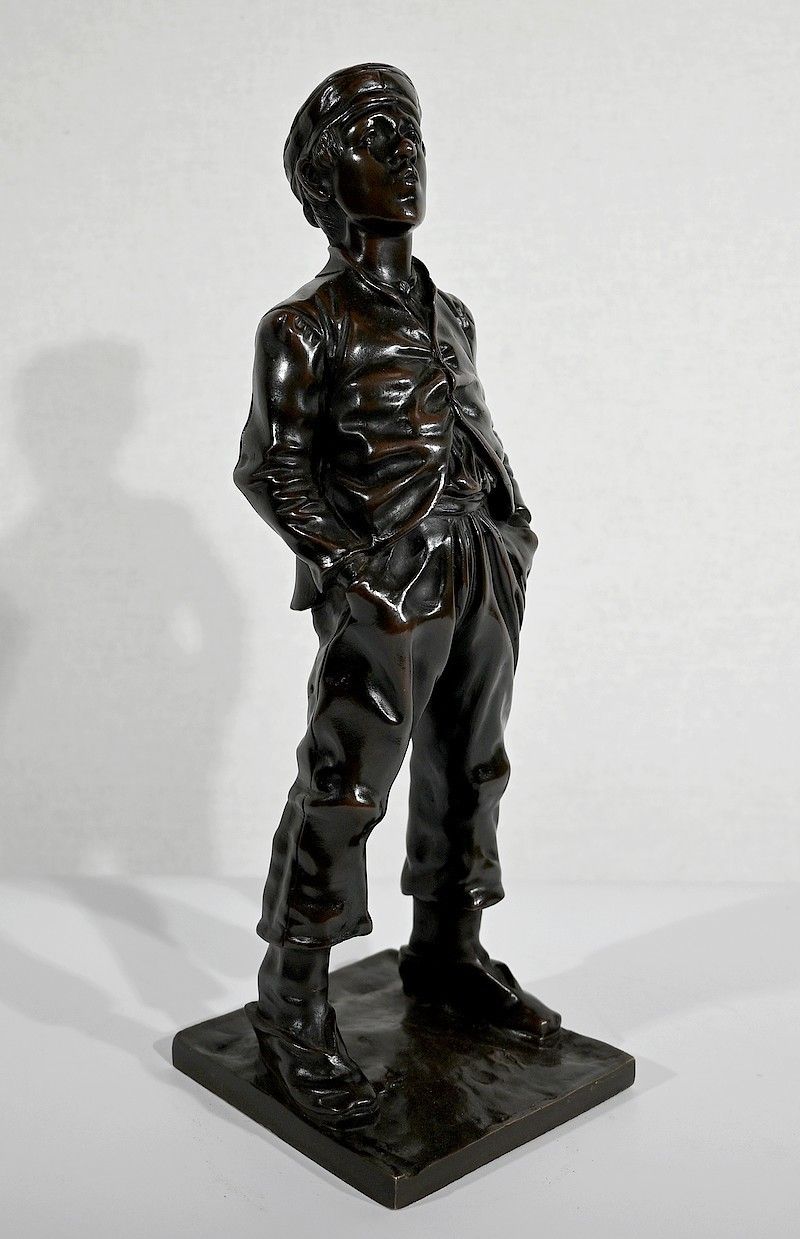 Bronze “The Whistler” After H. Hertzberg – Late 19th Century photo vintage