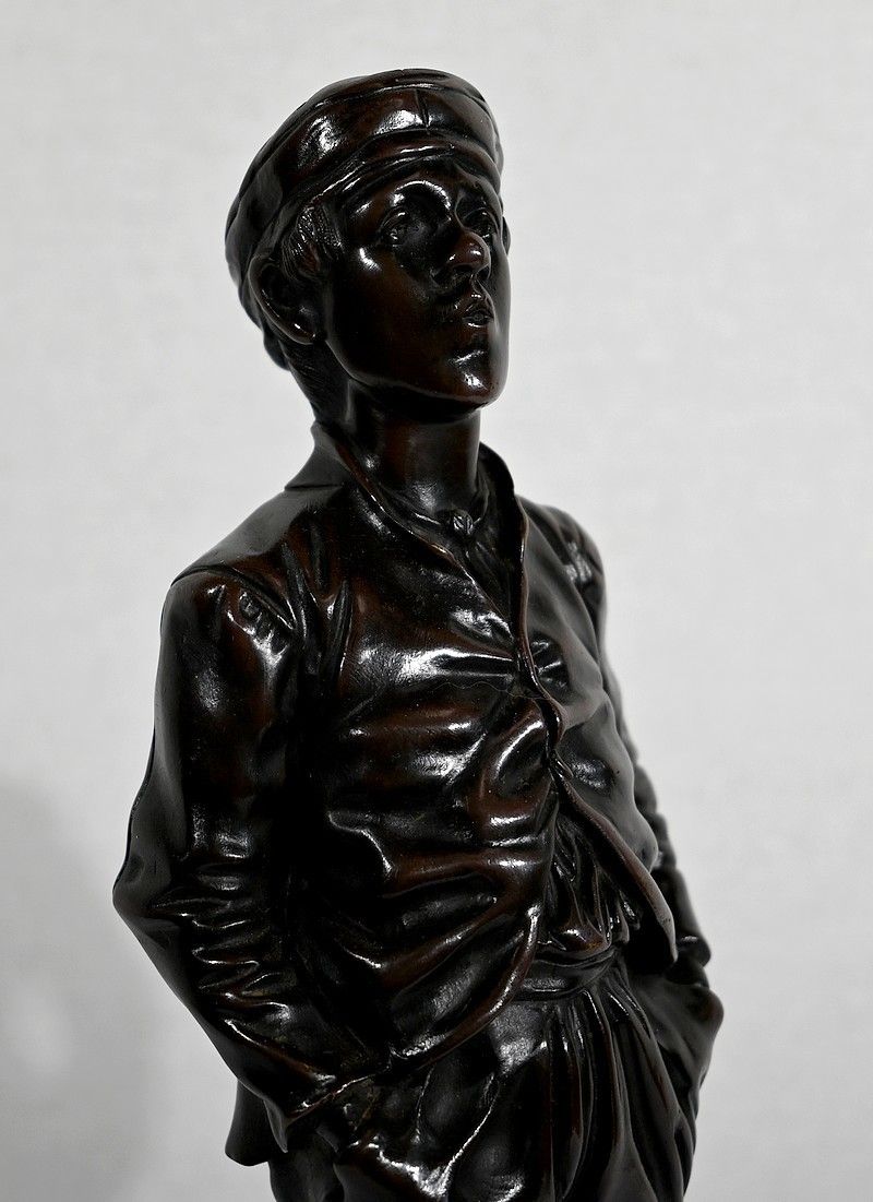 1205.1 Bronze “The Whistler” After H. Hertzberg – Late 19th Century photo