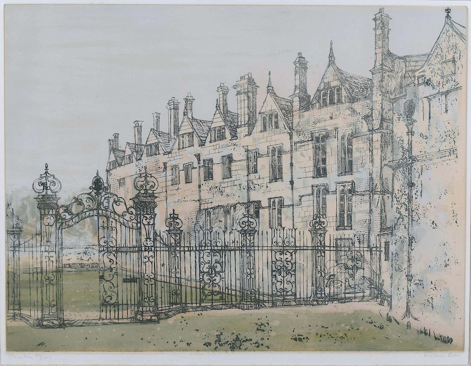 Richard Beer Richard Beer: Merton College, Oxford Etching