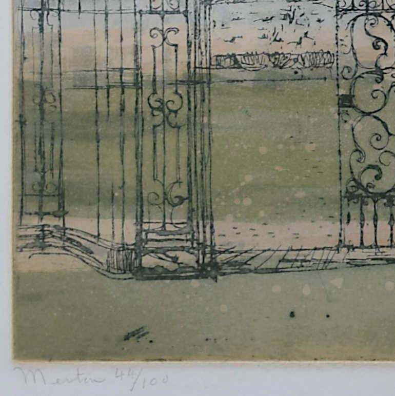 Richard Beer Richard Beer: Merton College, Oxford Etching photo furniture