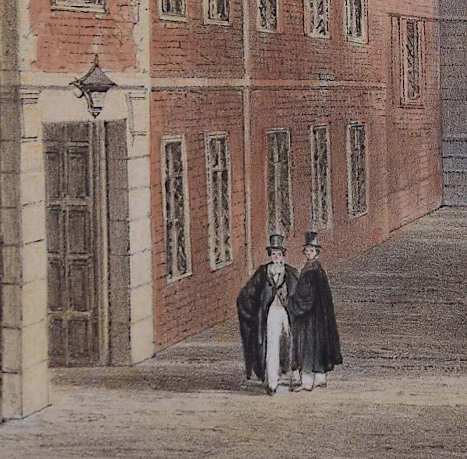 Eton College 19th Century Victorian Lithograph 19th Century photo furniture