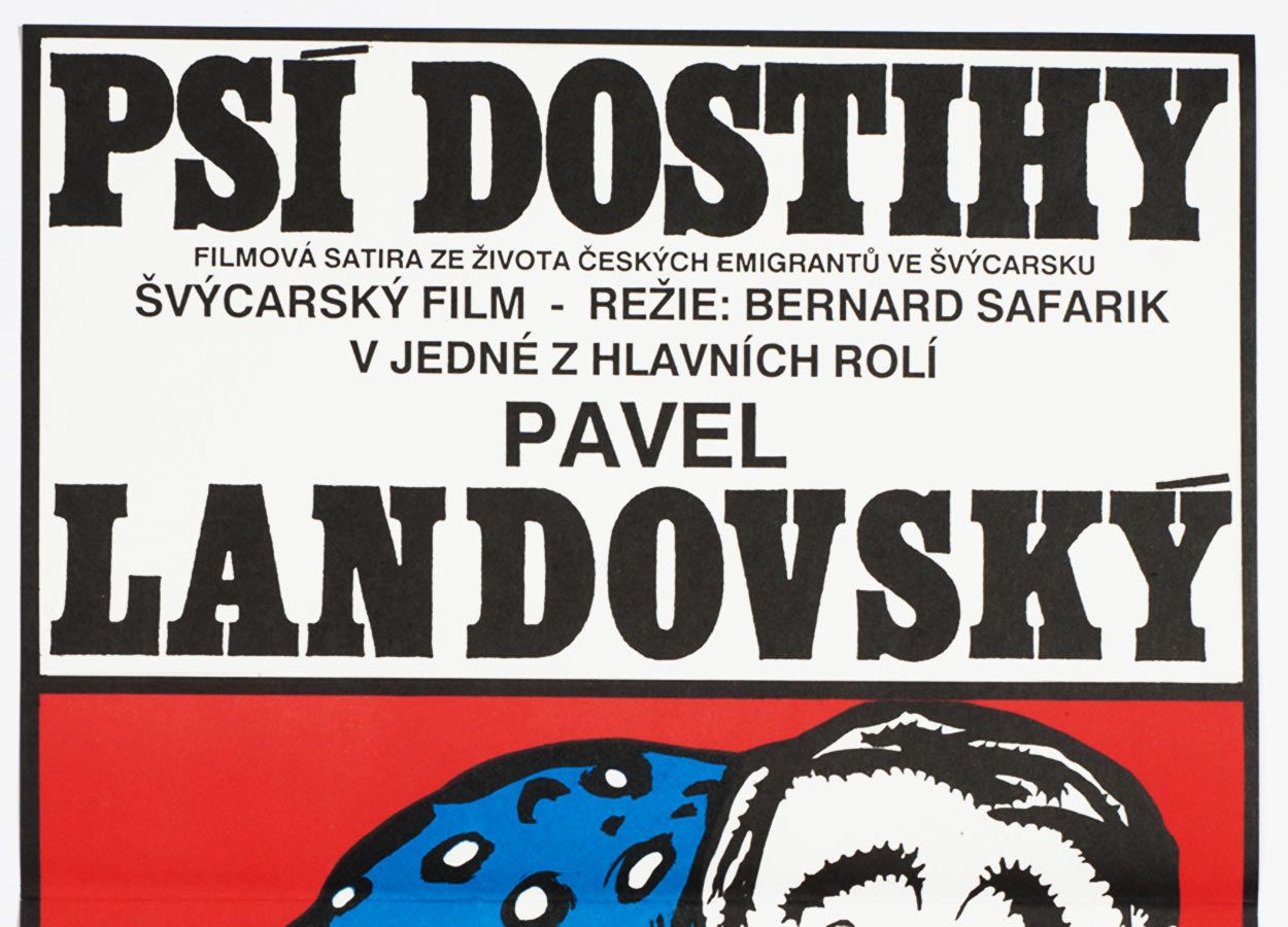 Original Film Poster, Dog Race, Vratislav Hlavatý, 1990, Genuine Czech Vintage Print photo furniture