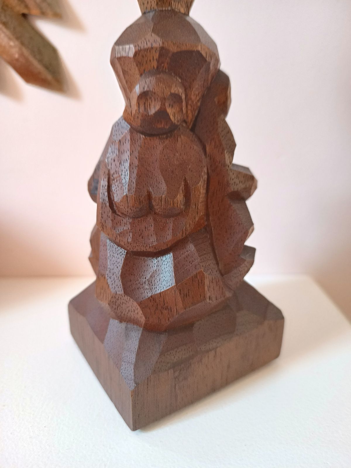 Anthroposophical Carved Wood Candlestick C1940s Steiner Dornach School Switzerland