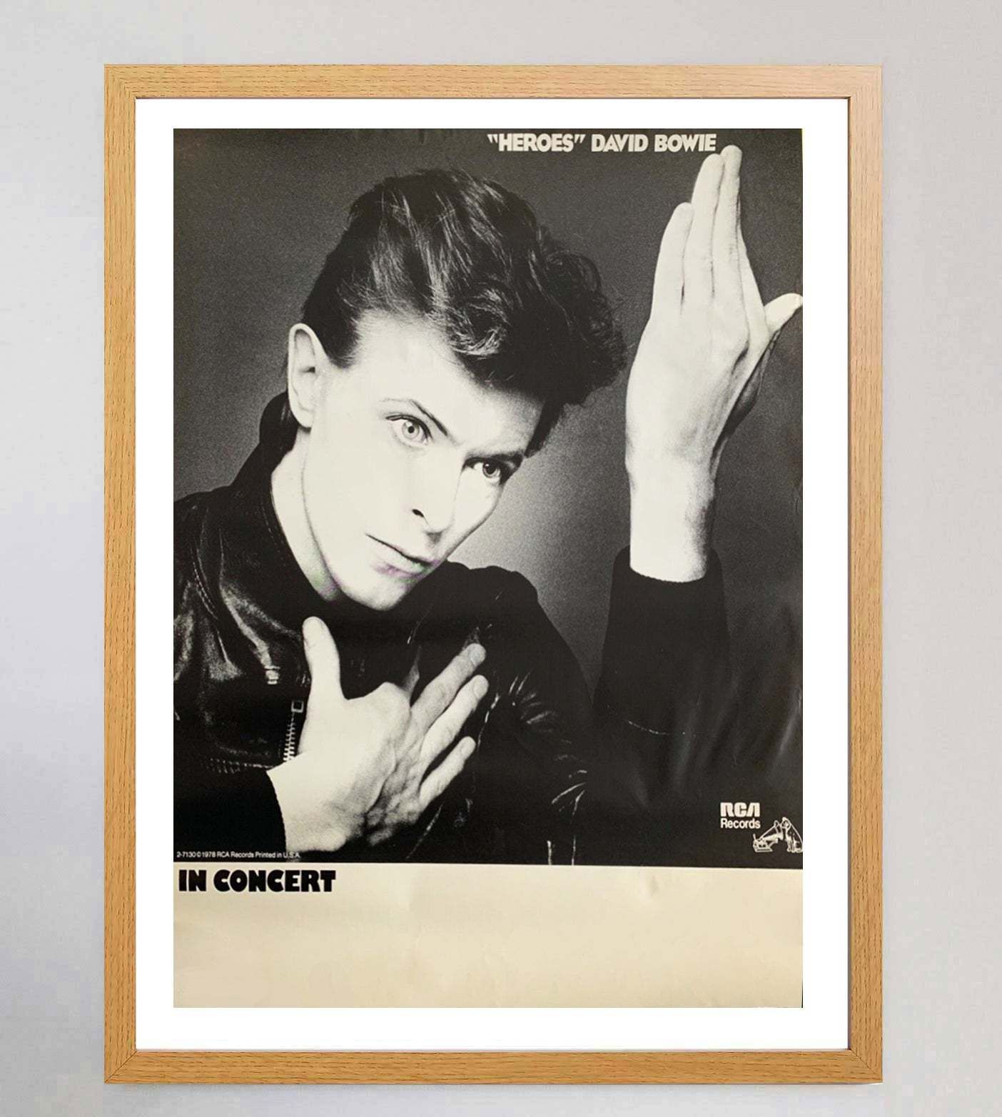 David Bowie   Heroes Original Vintage Poster photo Art
