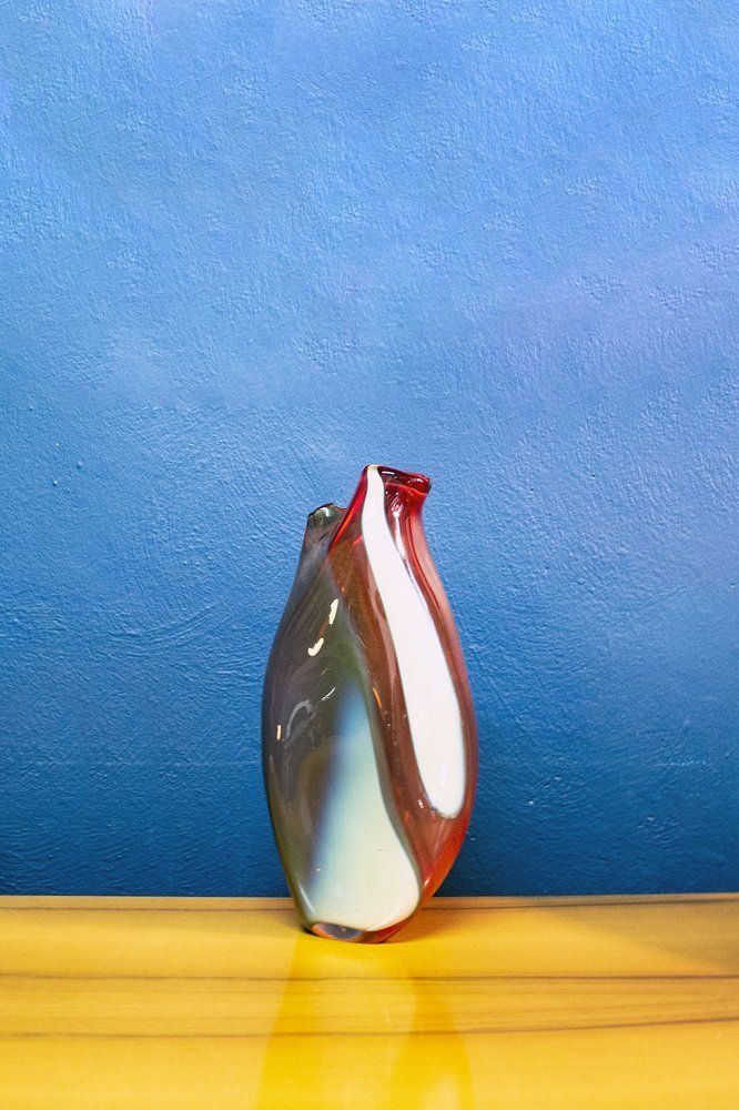 Italian Glass Vase By Gualtiero Casalegno, 1990s