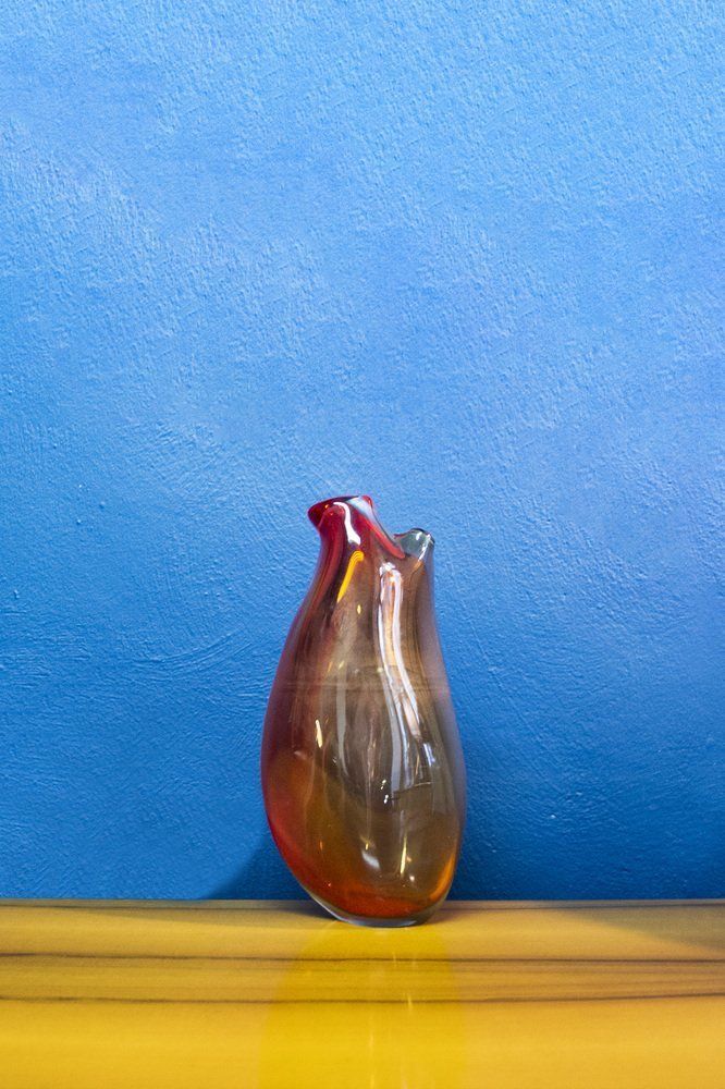 Italian Glass Vase By Gualtiero Casalegno, 1990s photo furniture