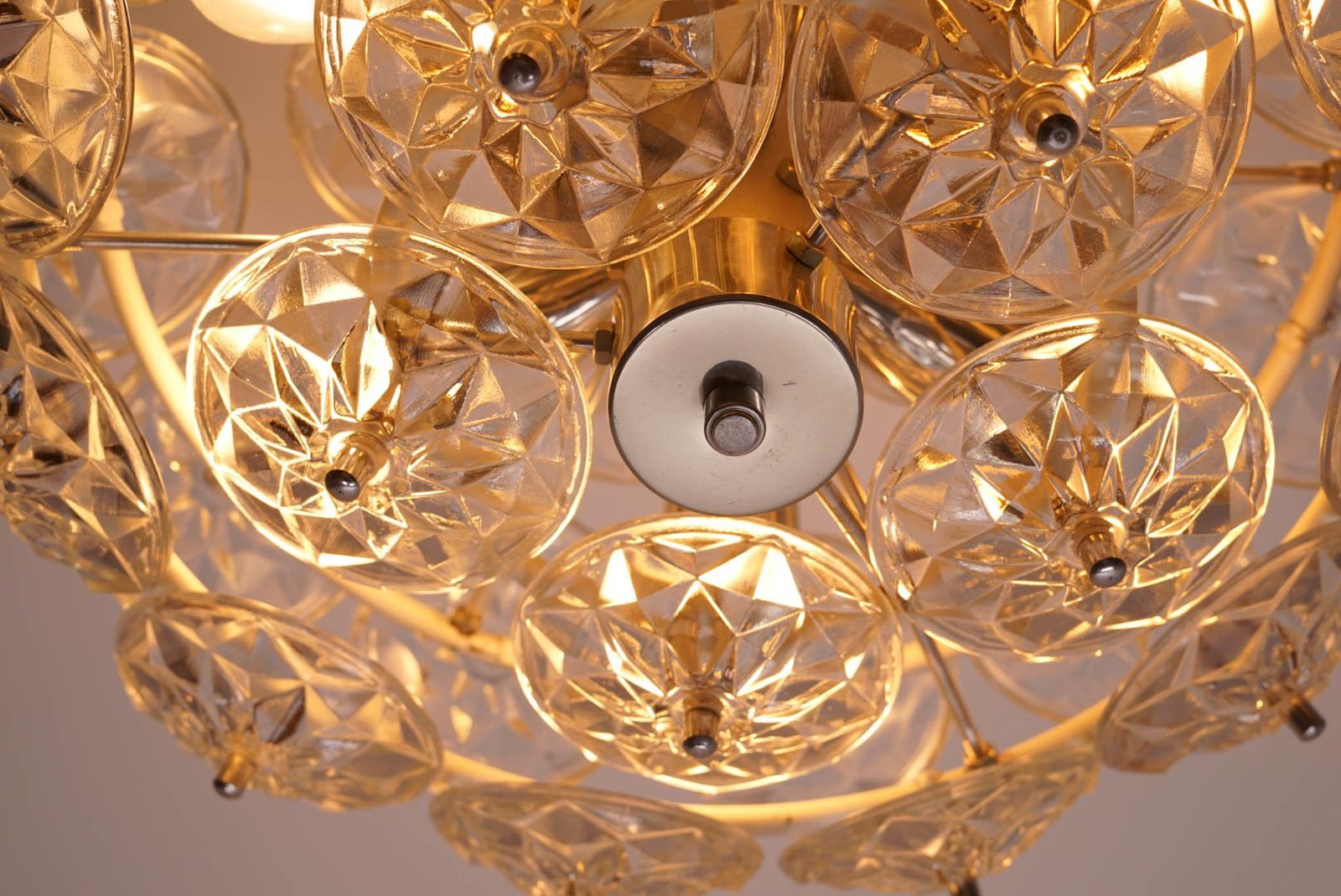 German Dandelion Sputnik Chandelier photo vintage