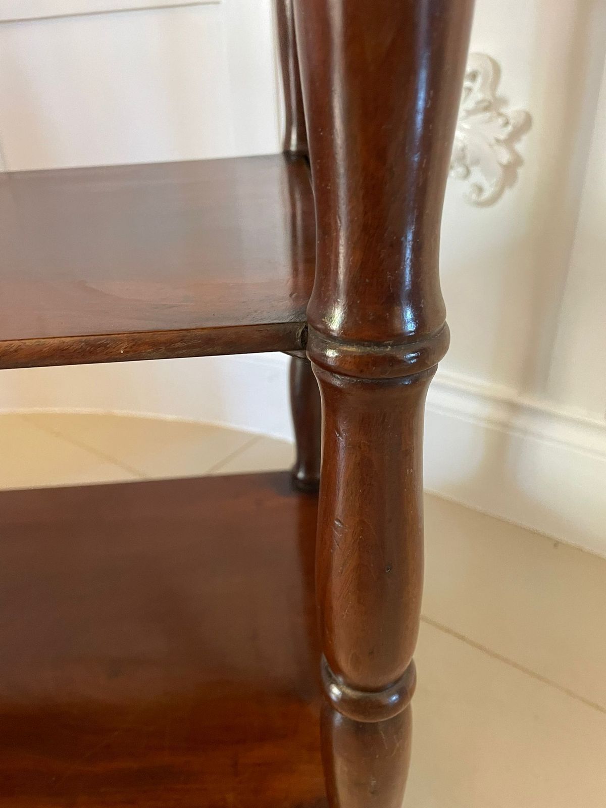 photo for sale Antique Quality William IV Mahogany Freestanding Five Tier Whatnot
