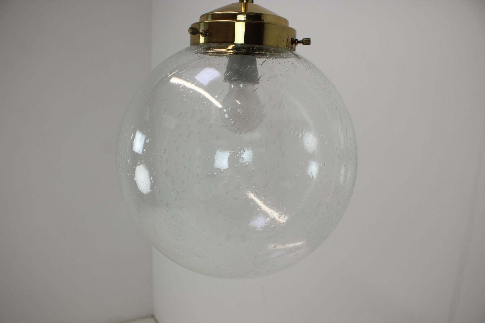 Mid Century Big Glass Pendant/Kamenicky Senov, 1970's photo vinterior