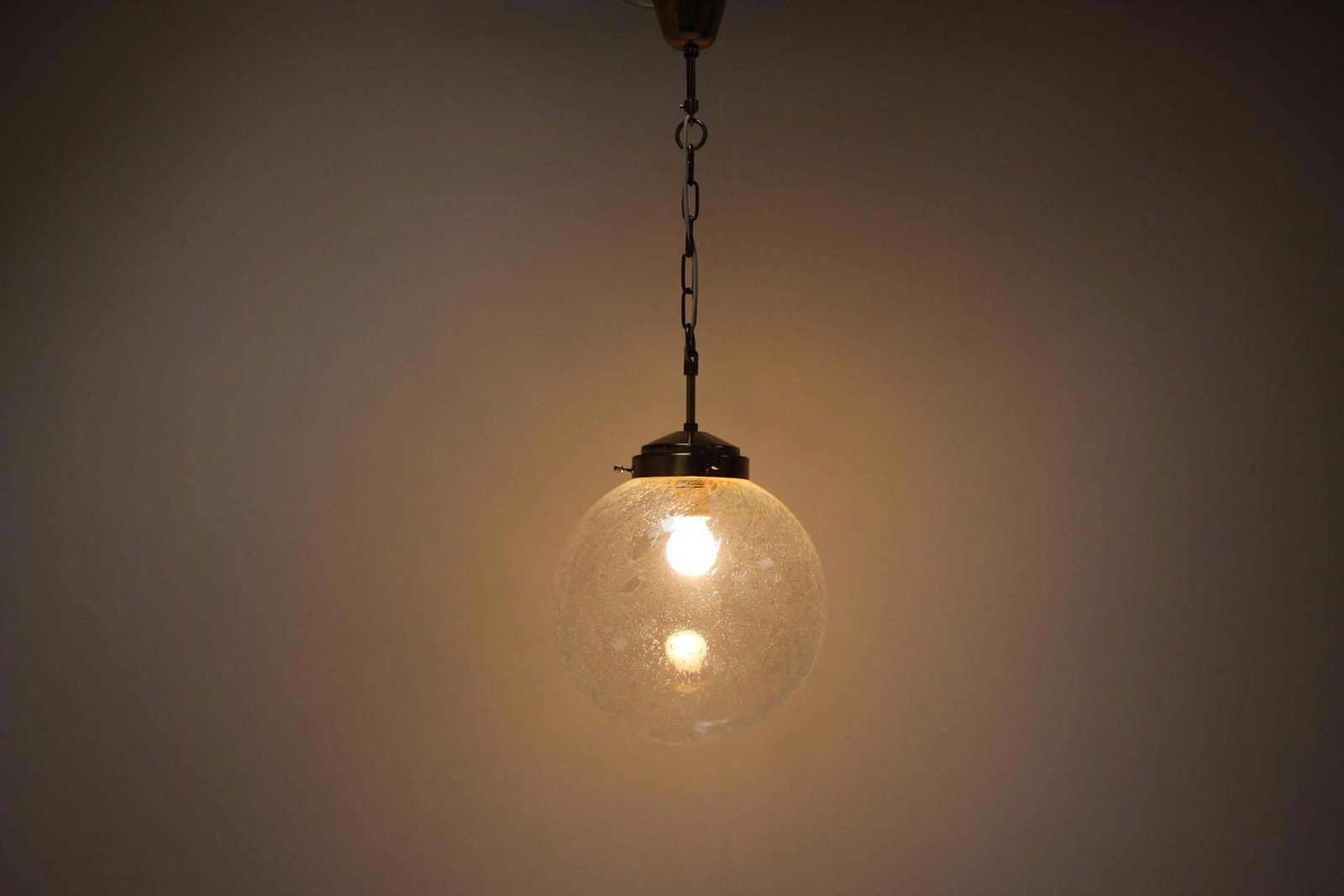 Mid Century Big Glass Pendant/Kamenicky Senov, 1970's photo buy