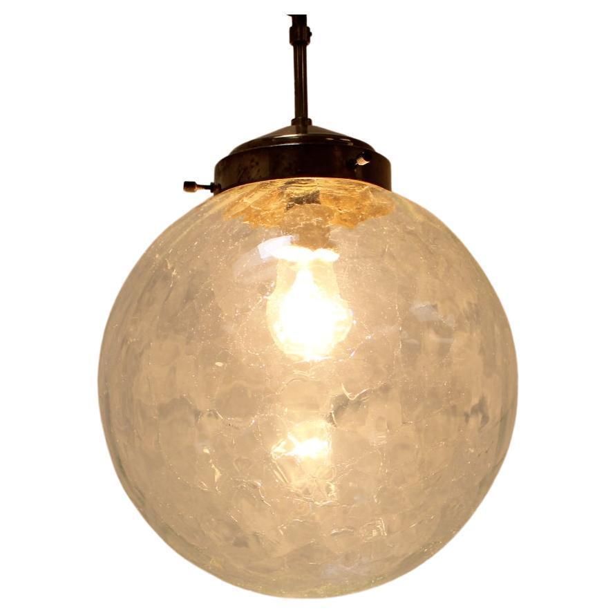 Mid Century Big Glass Pendant/Kamenicky Senov, 1970's photo furniture
