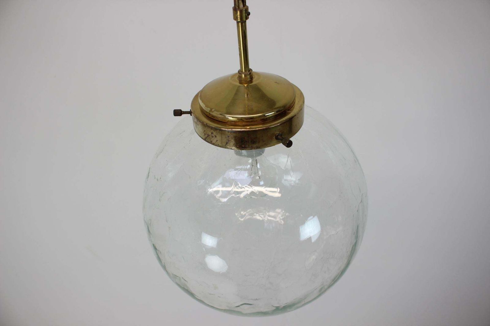 Mid Century Big Glass Pendant/Kamenicky Senov, 1970's photo Lighting
