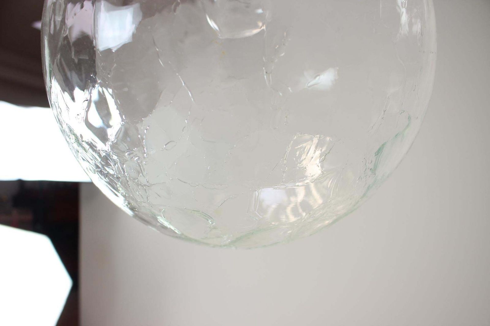 Mid Century Big Glass Pendant/Kamenicky Senov, 1970's photo vintage
