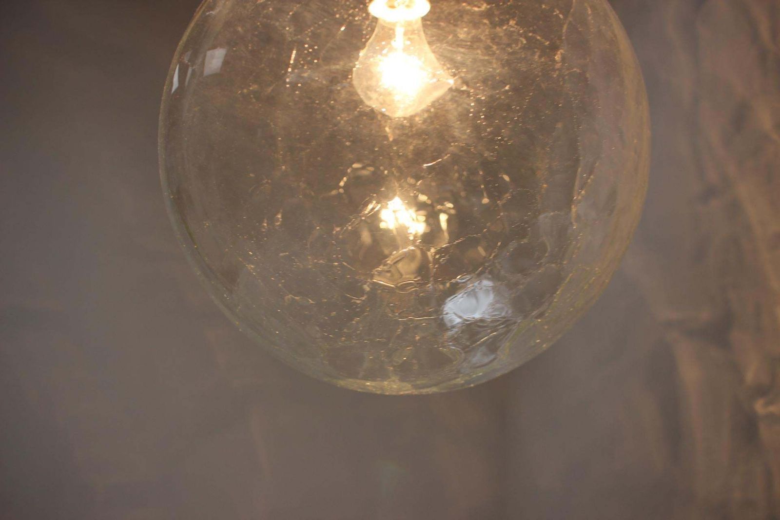 Lighting Mid Century Big Glass Pendant/Kamenicky Senov, 1970's photo