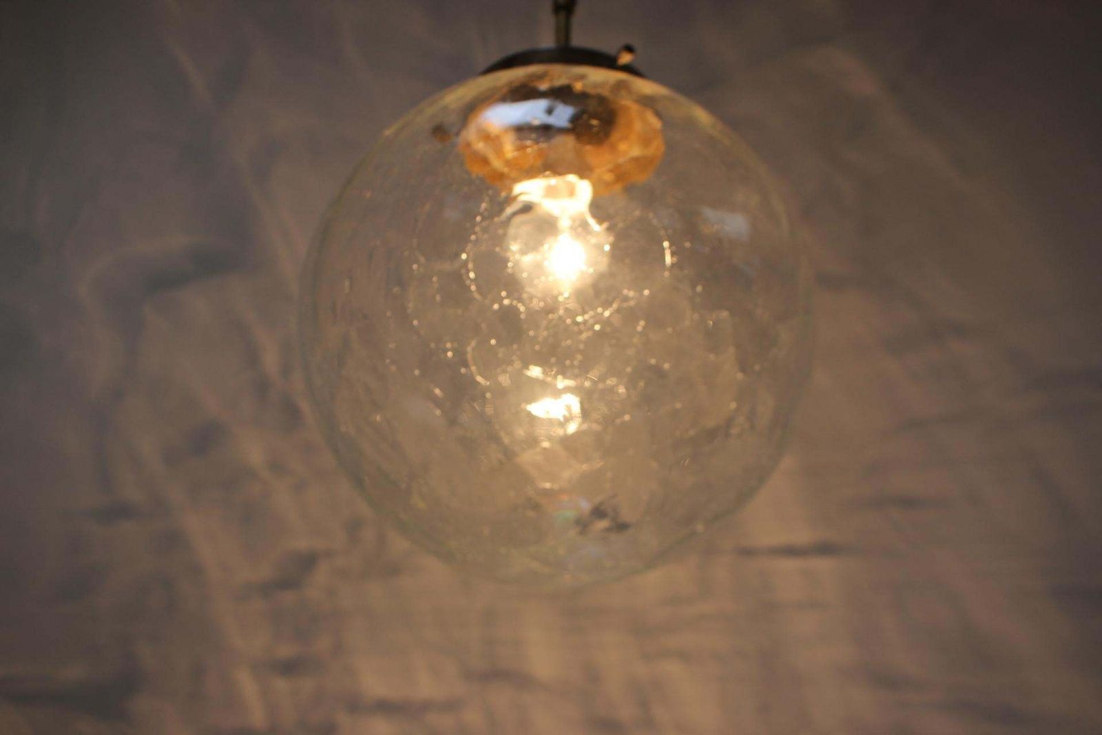 photo vinterior Mid Century Big Glass Pendant/Kamenicky Senov, 1970's