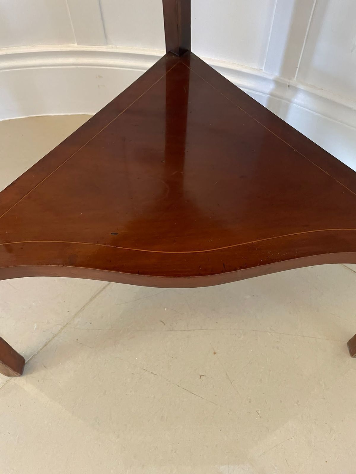 Antique Quality Mahogany Inlaid Corner Cabinet photo furniture