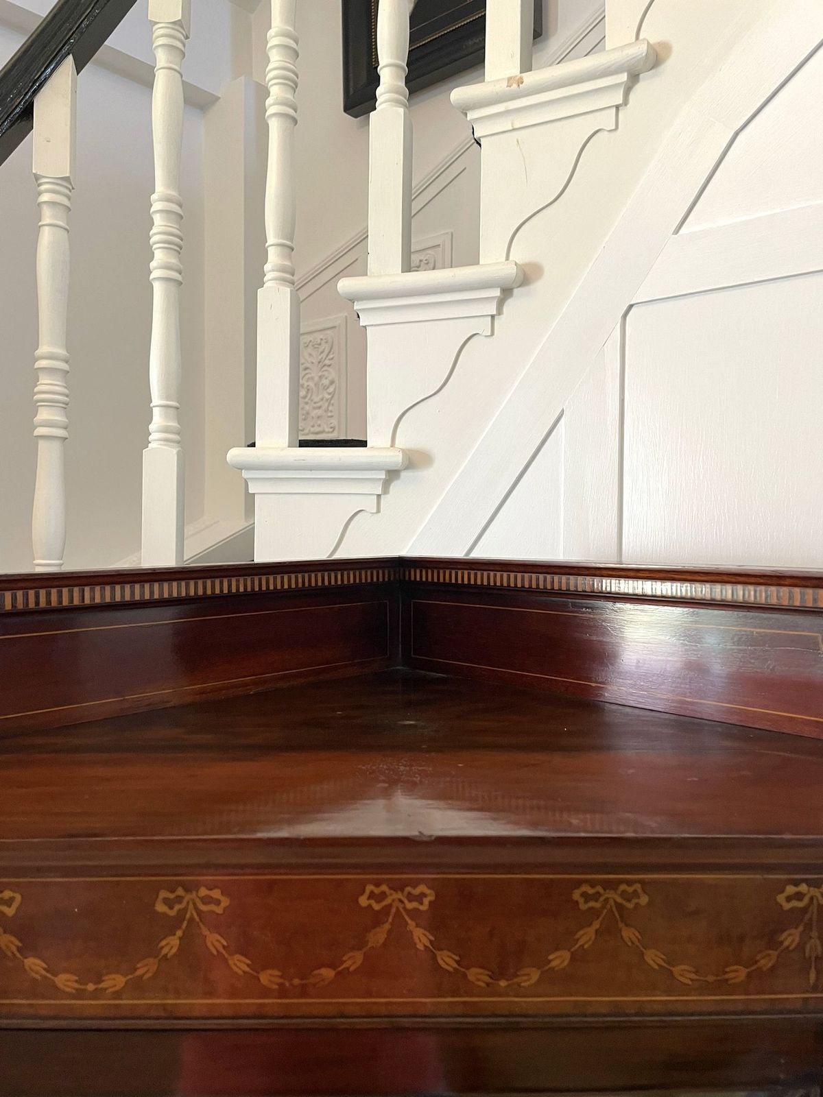 Antique Quality Mahogany Inlaid Corner Cabinet photo buy