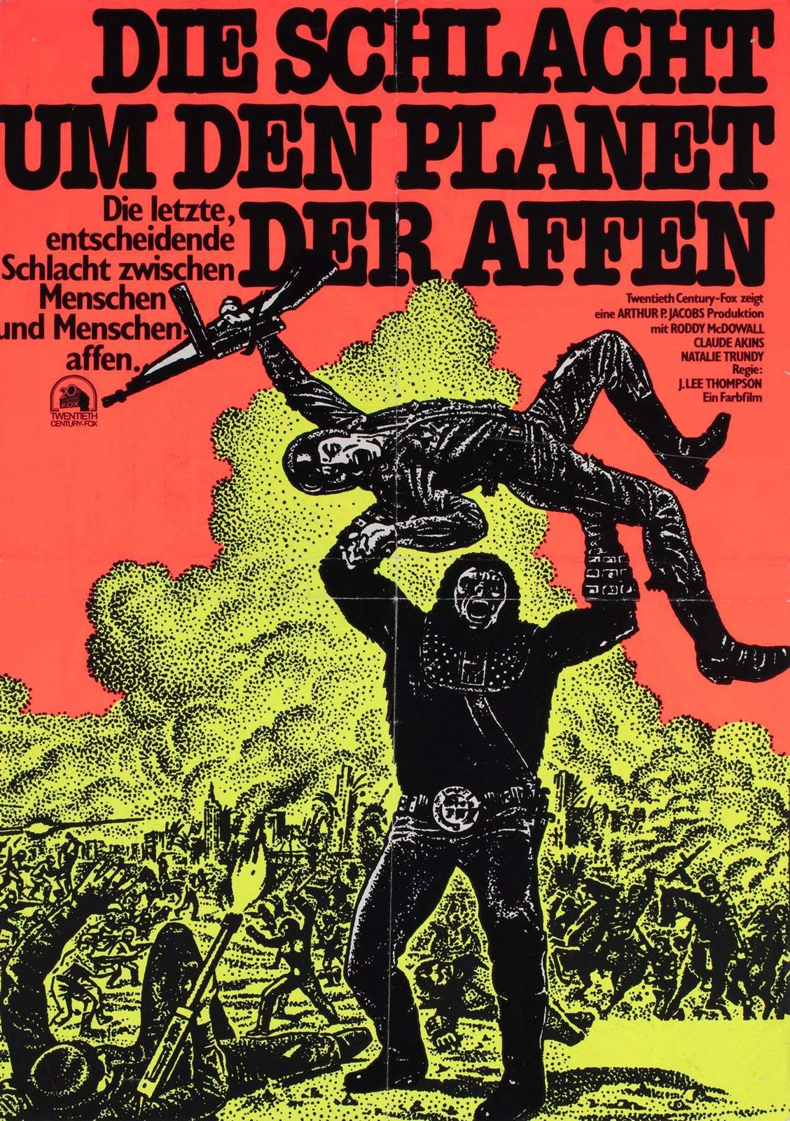 Planet Of The Apes R1975 German Blacklight A2 Film Poster photo for sale