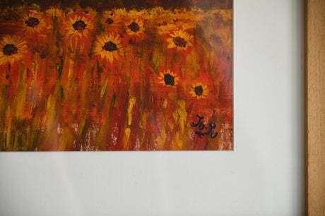 Art Field Of Sunflowers, Late 20th Century photo