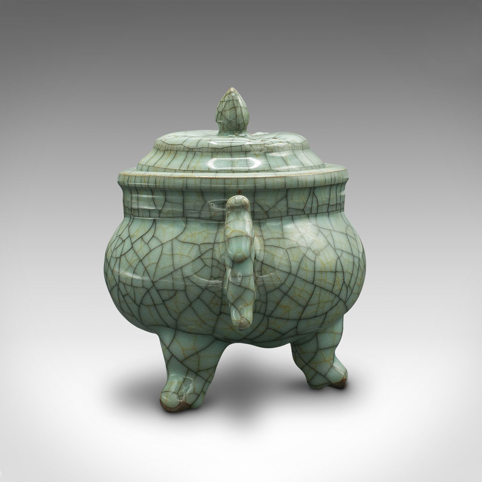 Vintage Censer, Chinese, Celadon, Incense Burner, Circa 1940 photo 795.0