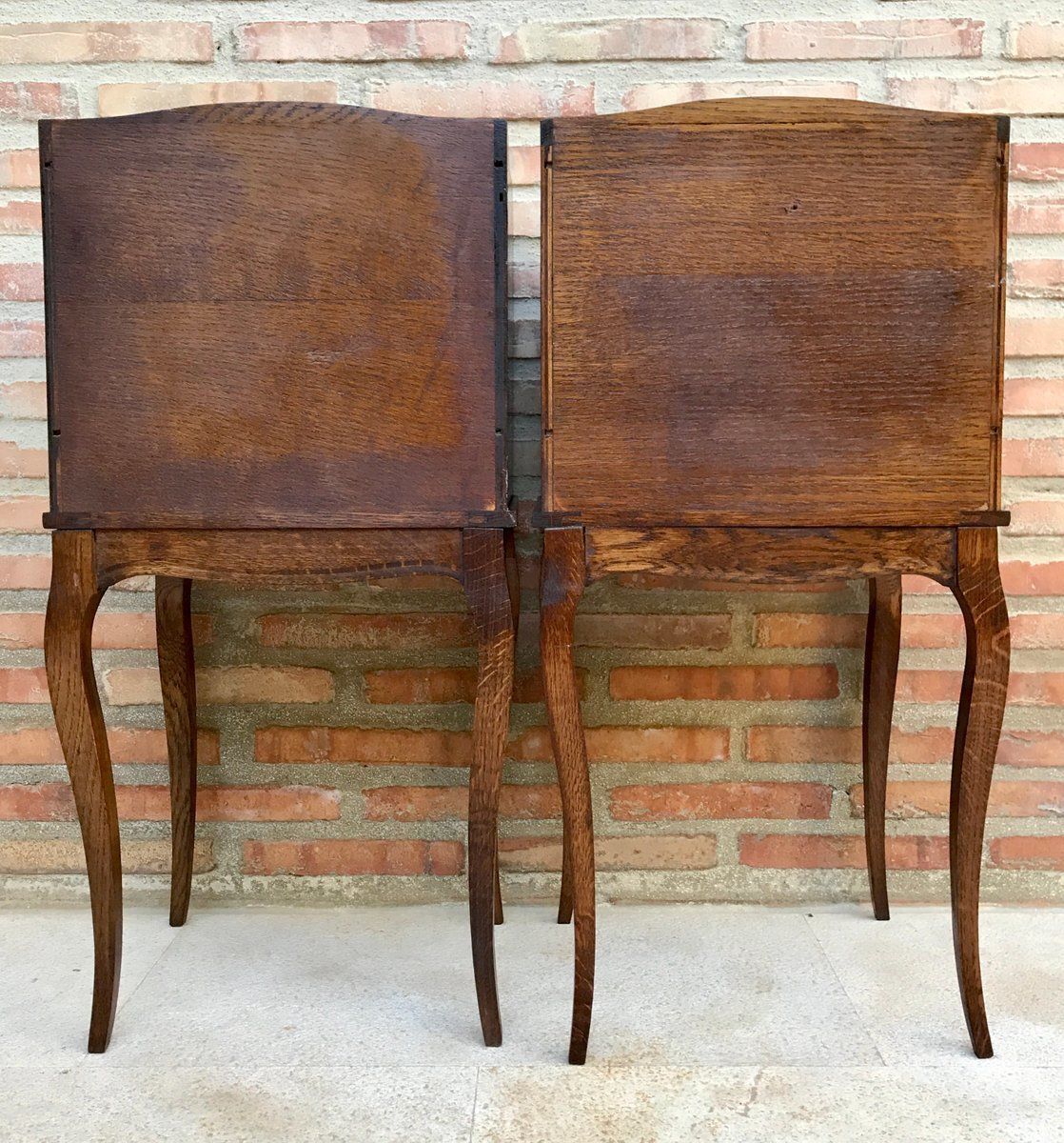 photo for sale French Louis XV Style Nightstands In Walnut With Drawer And Open Self, 1960s, Set Of 2