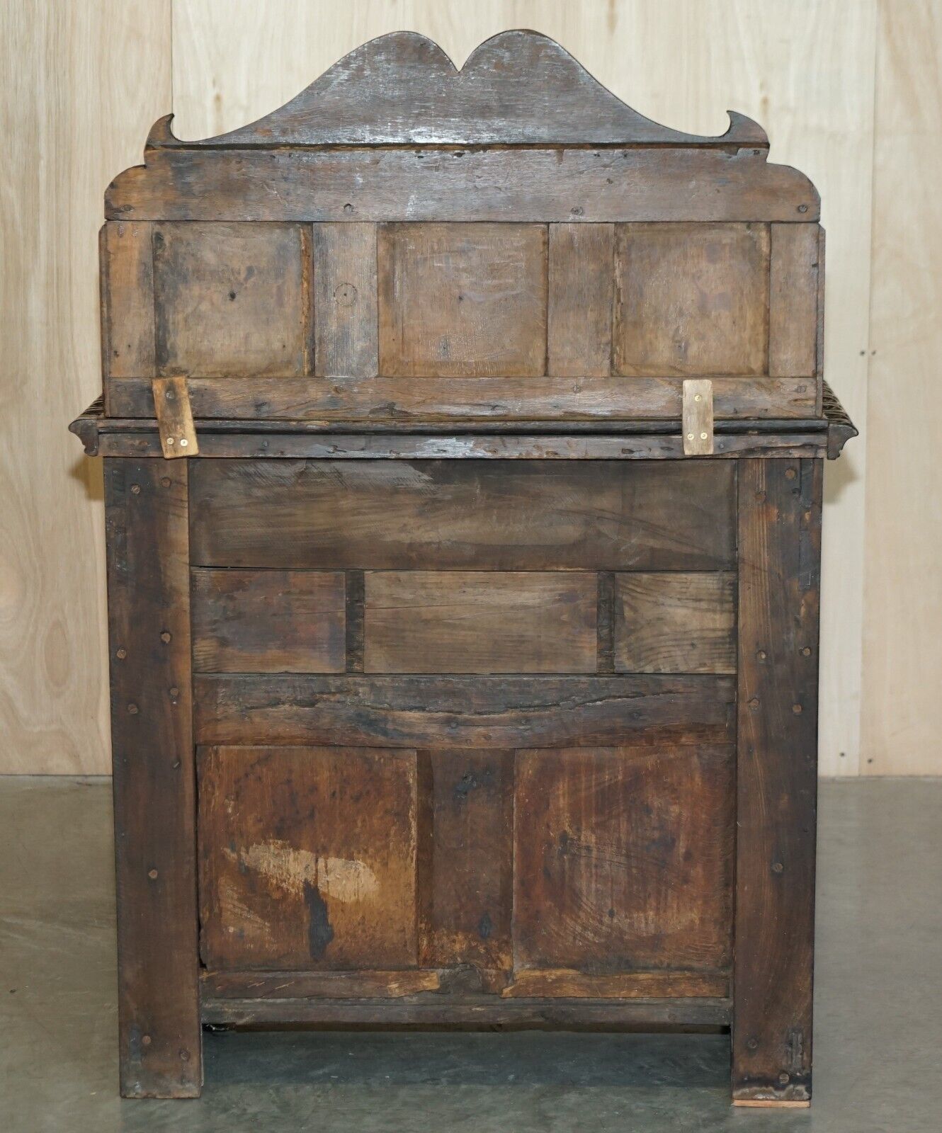 Furniture Antique 18th Century Circa 1720 Gothic Jacobean Hall Console Table Single Drawer photo