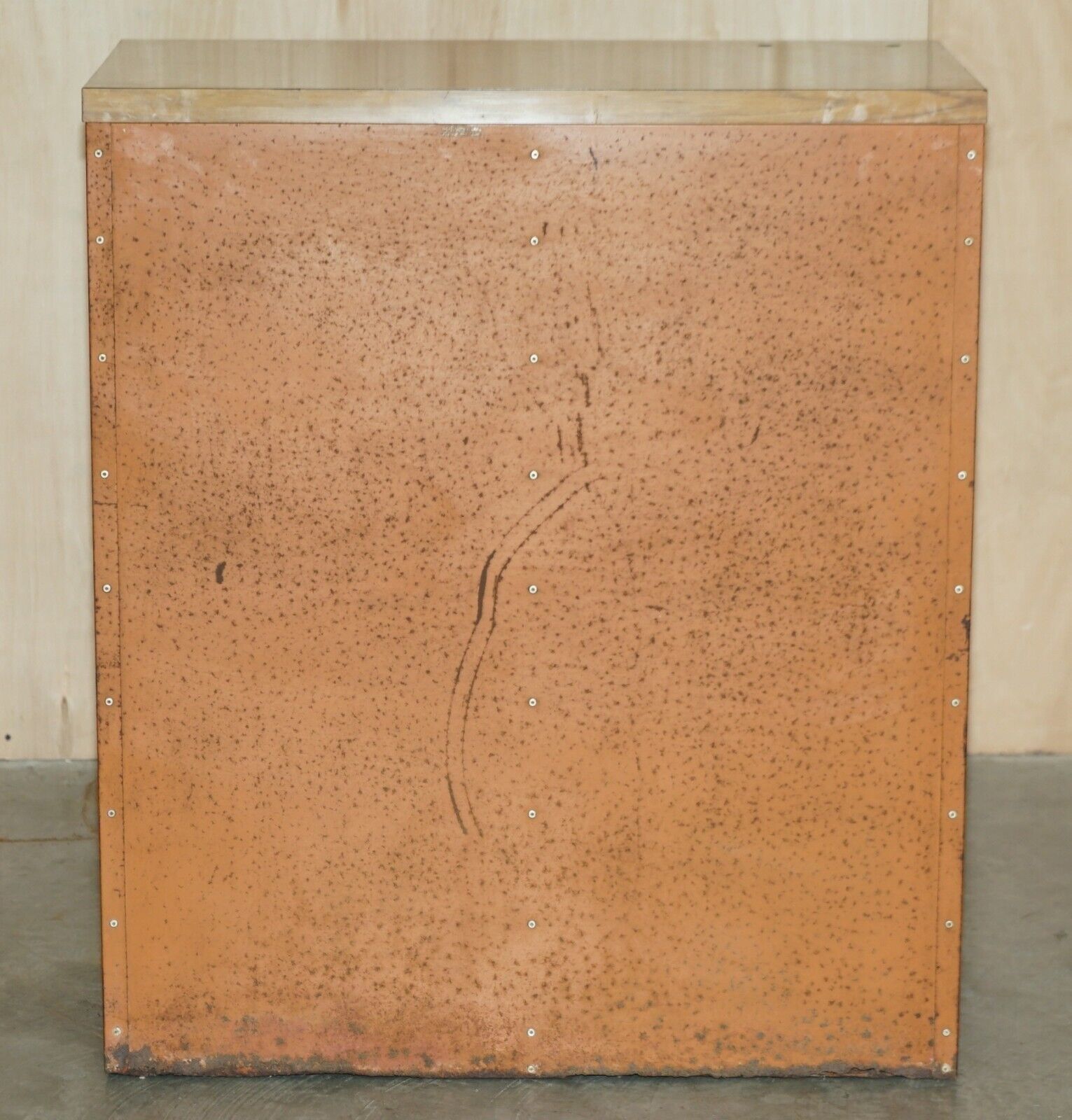 photo furniture Antique Industrial Metal Workers Chest Of Drawers For Screws Nuts And Bolts