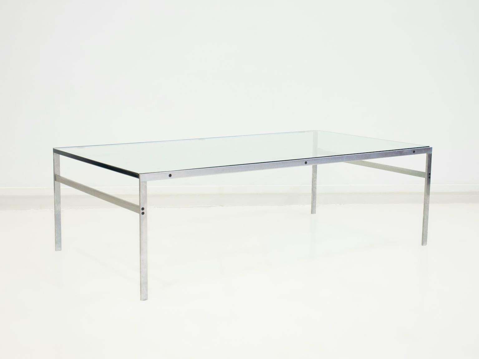 photo for sale Coffee Table Of Steel And Glass By Preben Fabricius And Jørgen Kastholm