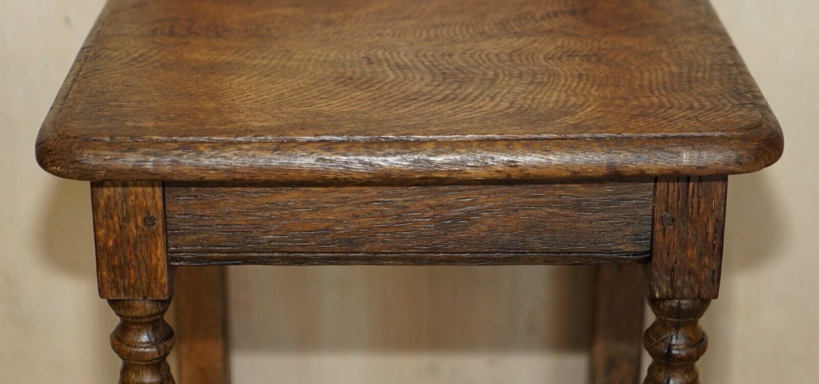 Suite Of Six Antique Victorian English Oak Chapel Dining Chairs Stunning Timber photo vintage