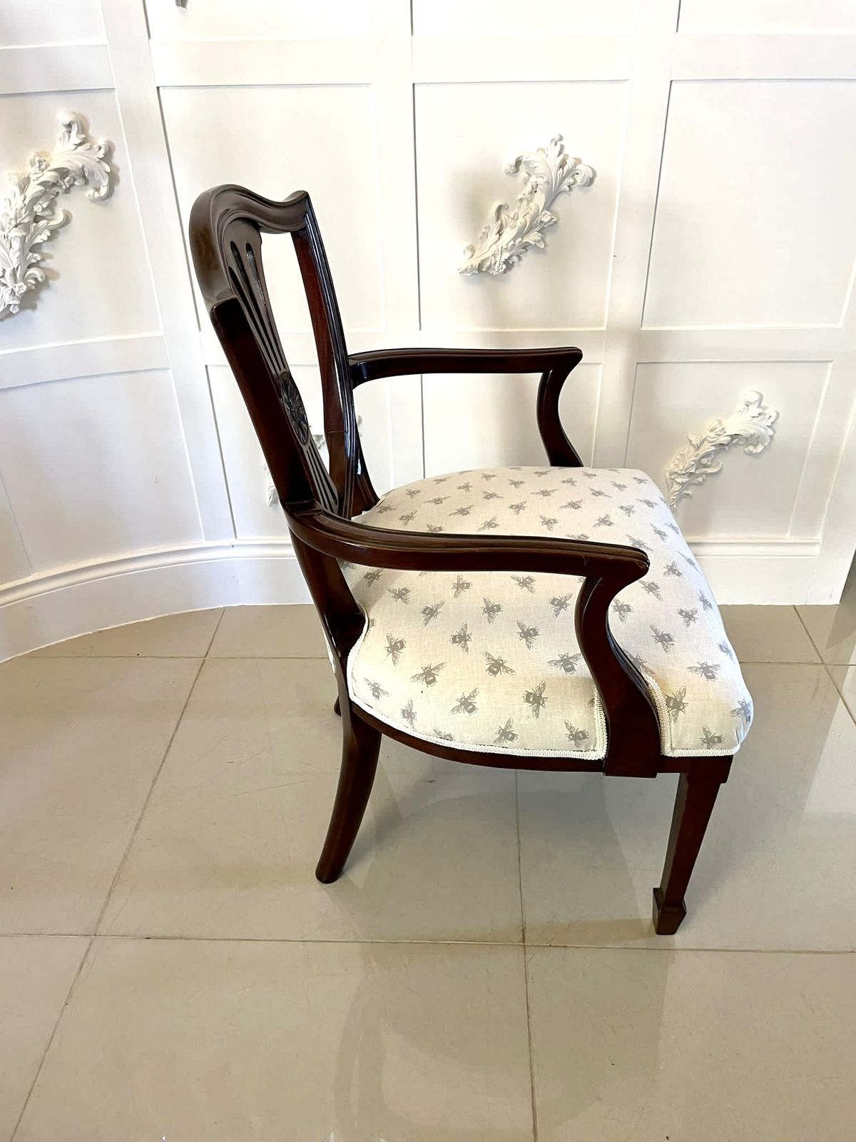 Antique Hepplewhite Style Mahogany Armchair photo vintage