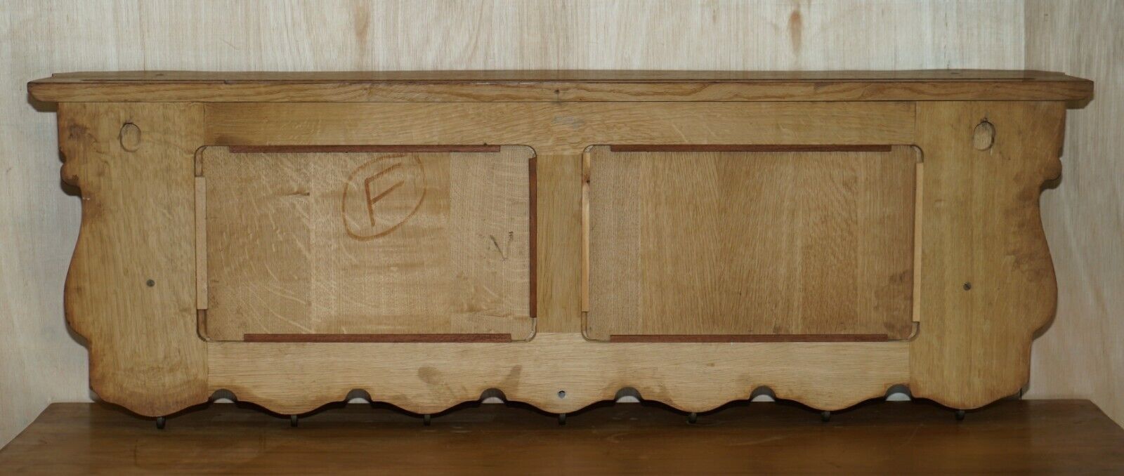 photo for sale Elegent Dutch Carved Oak Coat Hat Scarf Wall Rack Hanger French Royal Hooks