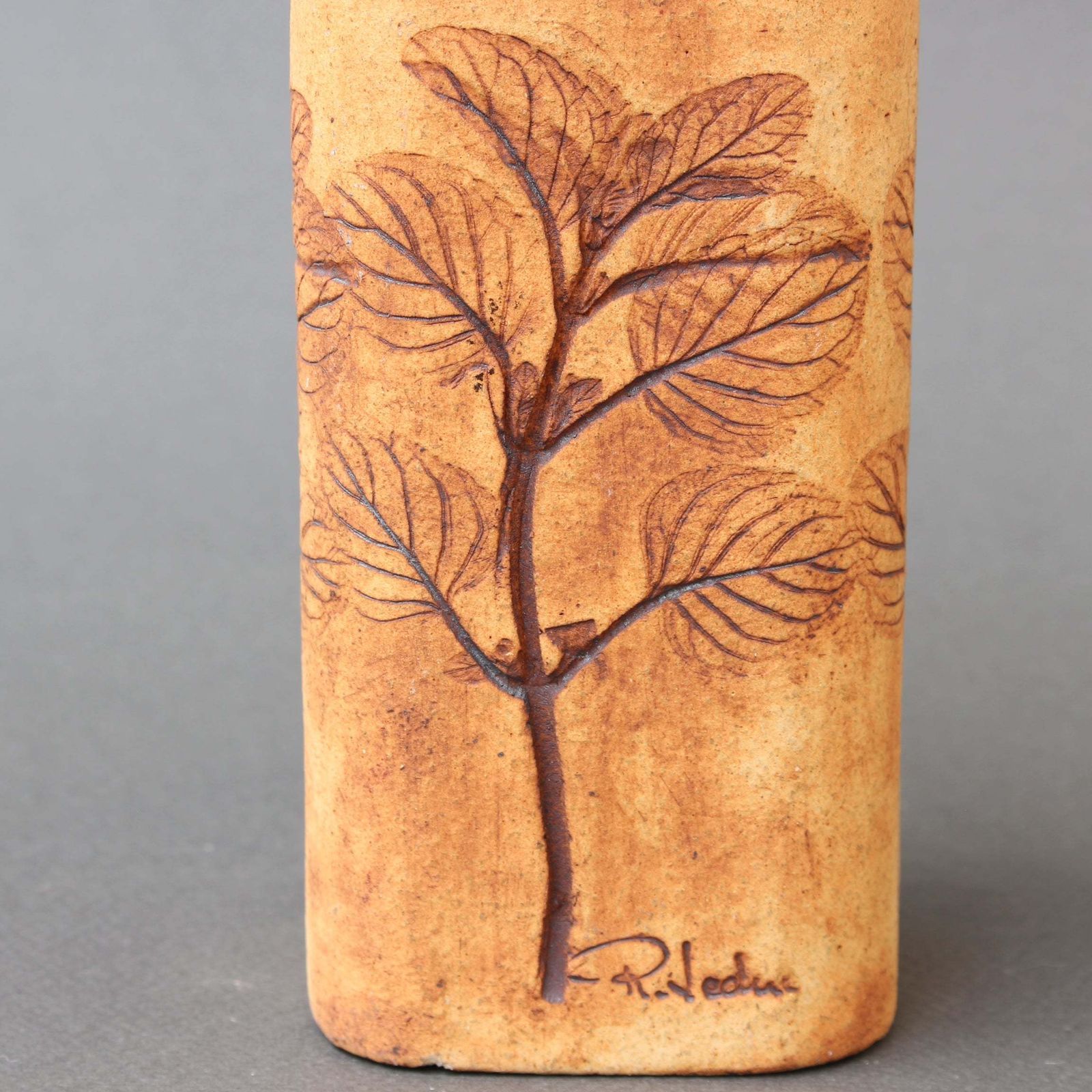 Vintage French Ceramic Vase By Raymonde Leduc (Circa 1970s)   Small photo vintage