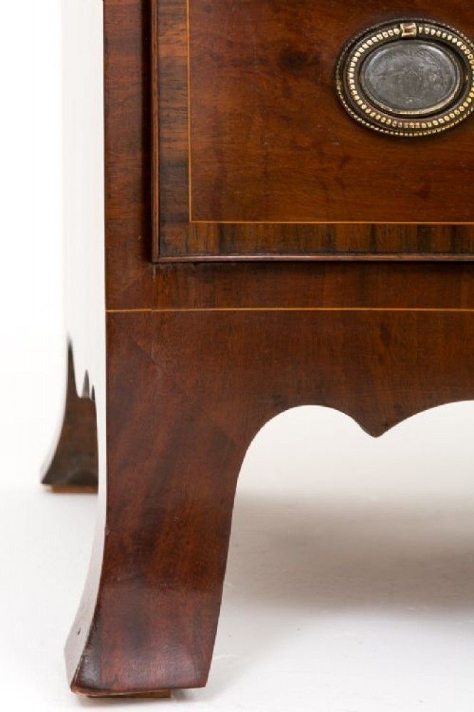 Mahogany Hepplewhite Chest Drawers Serpentine photo furniture