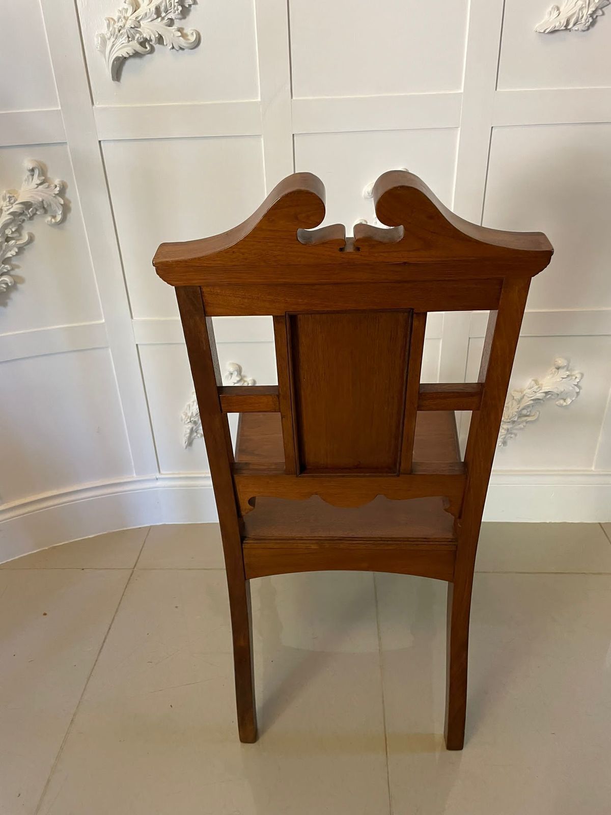 Pair Of Quality Antique Carved Walnut Hall Chairs photo 1325.0