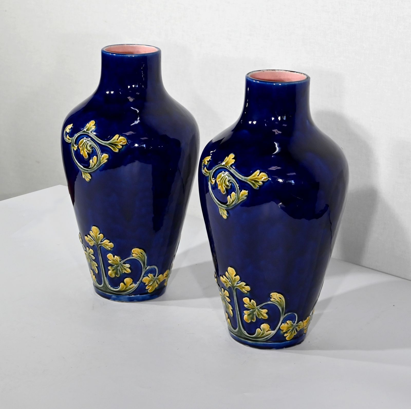 Pair Of Ceramic Vases, Art Nouveau – 1900 photo for sale