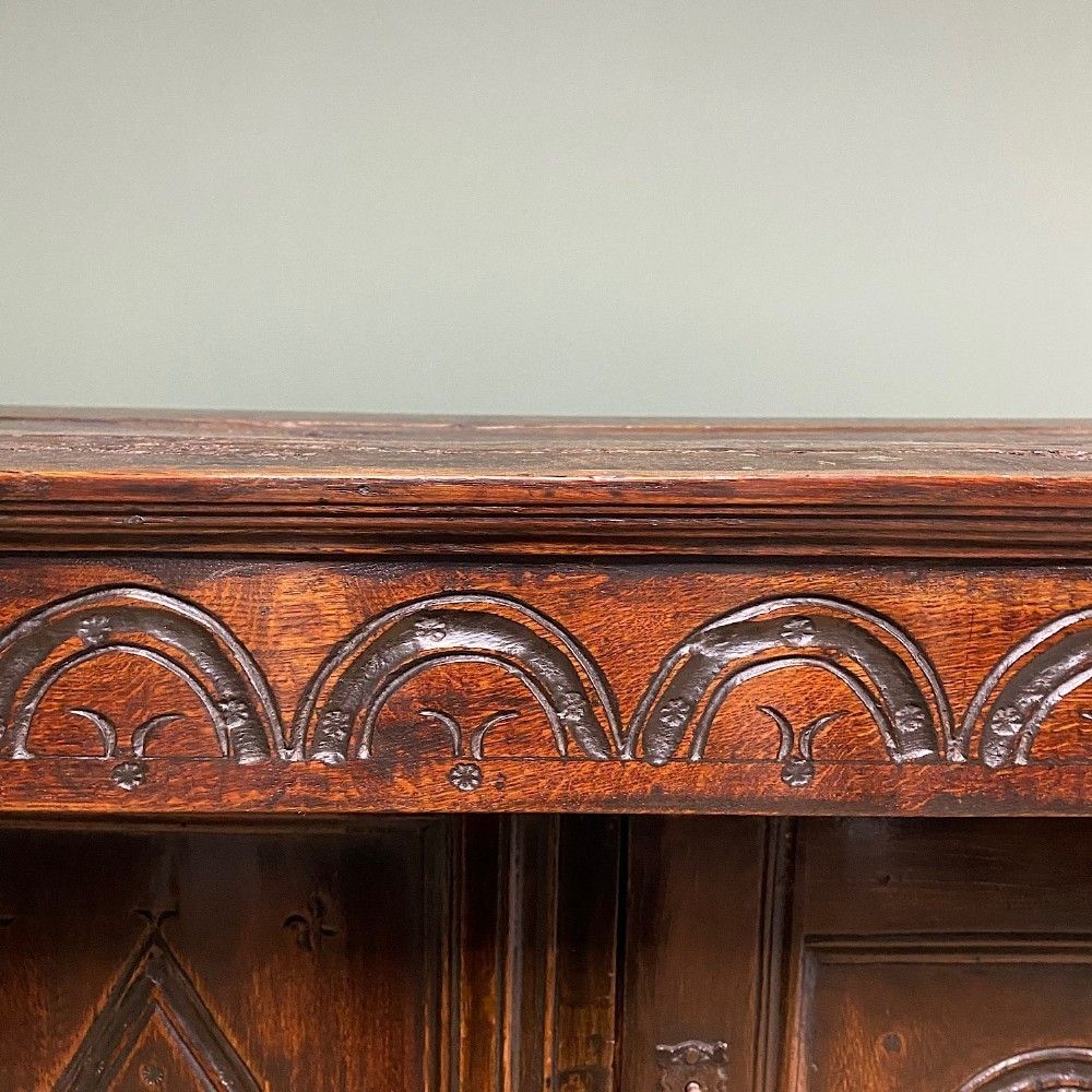 17th Century Period Oak Antique Court Cupboard photo furniture