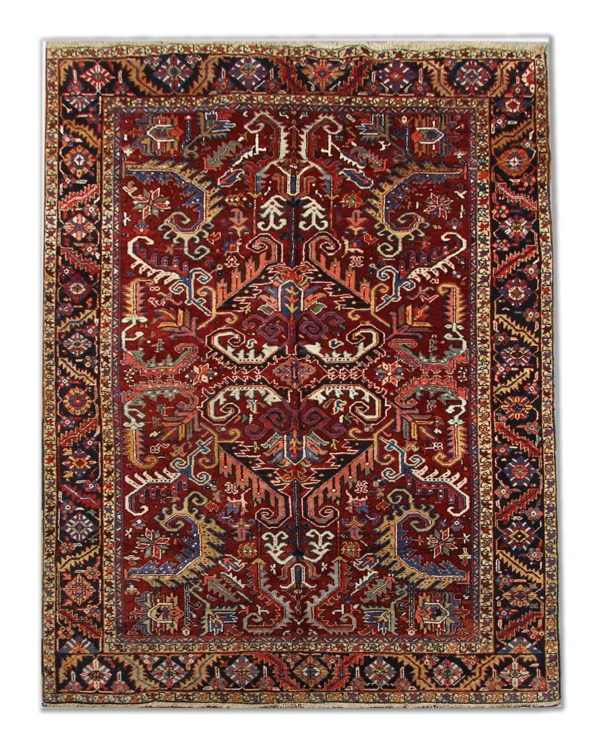 Handmade Carpet Rust Oriental Rug Geometric Antique Wool Rug  220x310cm photo buy