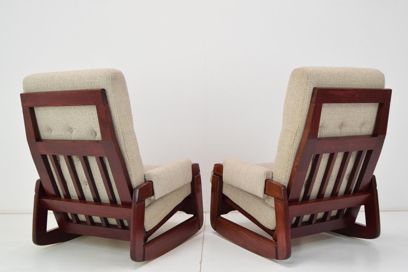 Pair Of Mid Century Design Rocking Armchairs,1980's. photo 1688.0